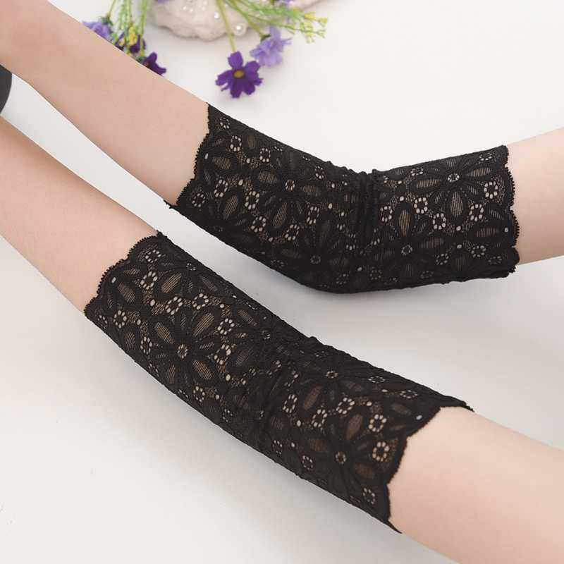 夏季女防晒装饰蕾丝加长护腕护臂胳膊手套护袖假袖遮盖疤伤痕纹身