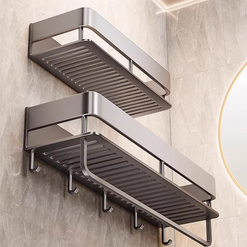 舒适纯日本卫生间浴室角架加高免打孔挂墙上洗手台厕所沥水置物架