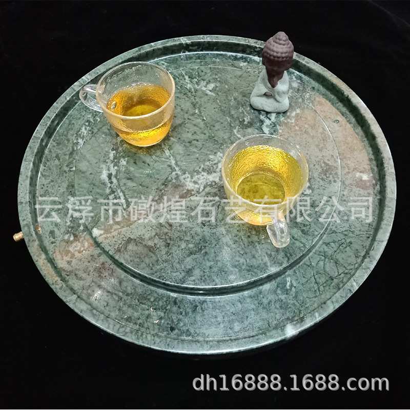 天然整块大理石茶盘家用简约石头茶海大号现代石材茶台功夫茶盘