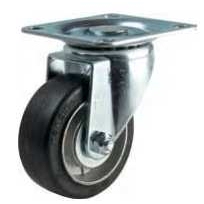 型号CJM75 3寸合成橡胶黑色活动轮  载重62KG  米思米 底板81*81