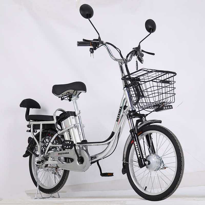20寸辐条轮助力电动自行车48V36V350W锂电轻便外卖代步自行车出口