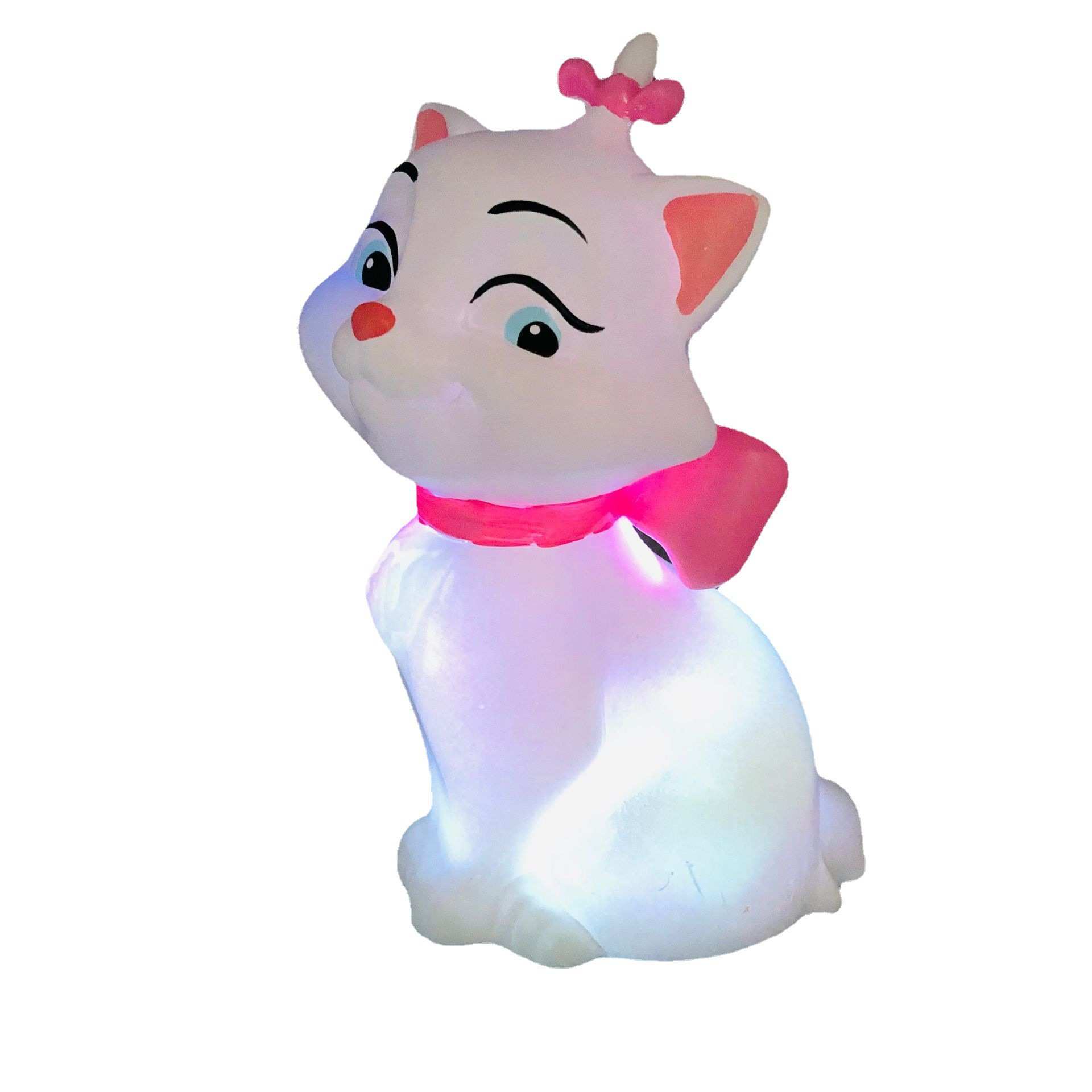 新款七彩变咪小夜灯小猫咪猫小夜灯 萌宠卡通桌面装饰灯