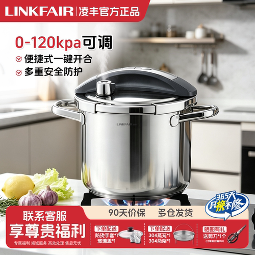 凌丰4L不锈钢防爆高压锅