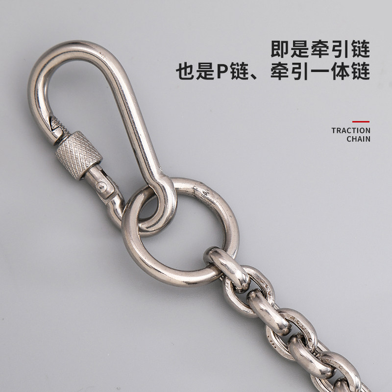中大型犬狗绳杜狗防咬牵引带不锈钢牵狗绳马犬金毛遛宾一牵体引绳