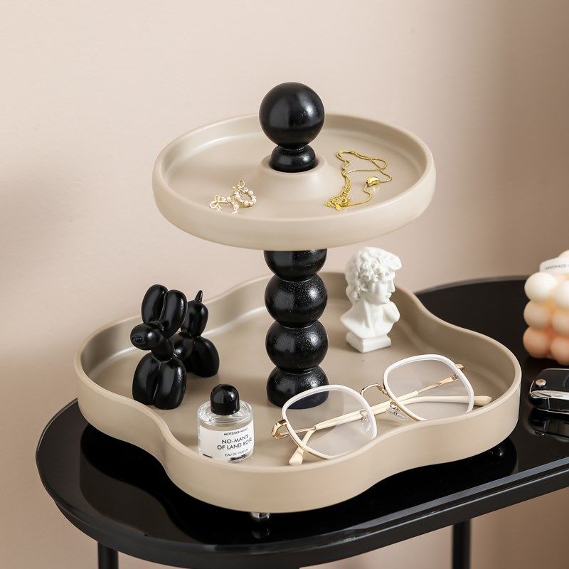 入户玄关装饰摆件简约高级进门桌面收纳架钥匙眼镜小托盘