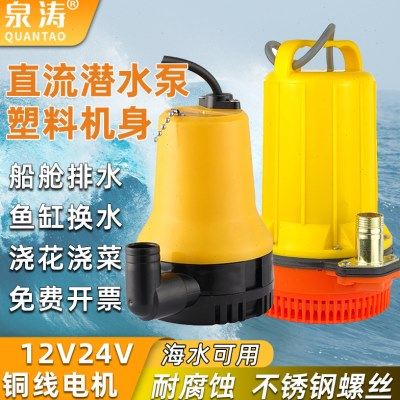 耐腐蚀潜水泵直流12V24V船舱快艇舱底泵浇花鱼缸塑料海水抽水泵,五金/工具,水泵,淘宝优惠券,粉丝福利购,淘宝优惠卷