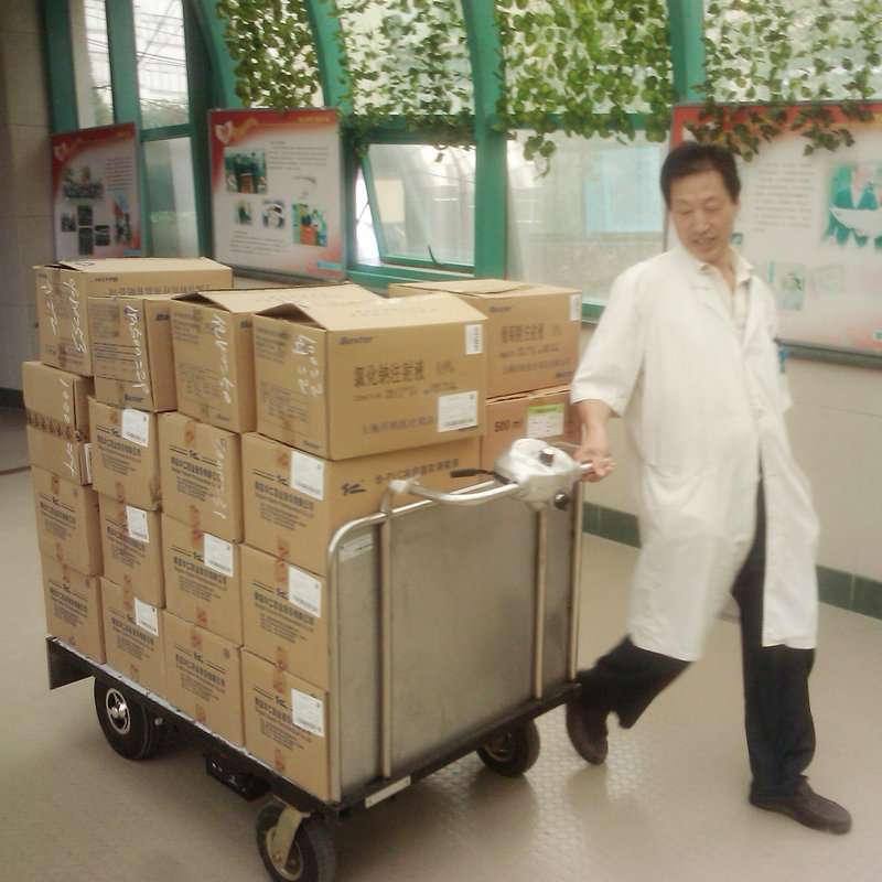 便捷式电动手推车 玛西尔电动平板车 仓库运料电动平板拖车