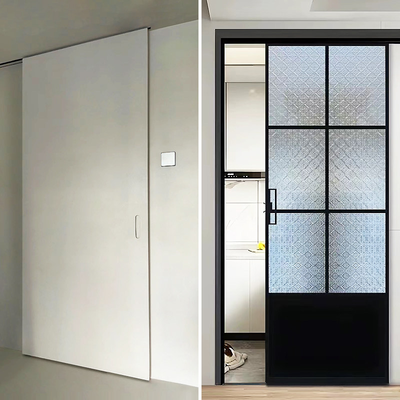 无阻尼静音推拉移门轨道吊滑轮五金配件过道木质门铝框门趟门滑轨