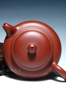 宜兴紫砂壶家用茶具原矿大红袍朱泥壶吴娟华200CC纯全手工仿古壶