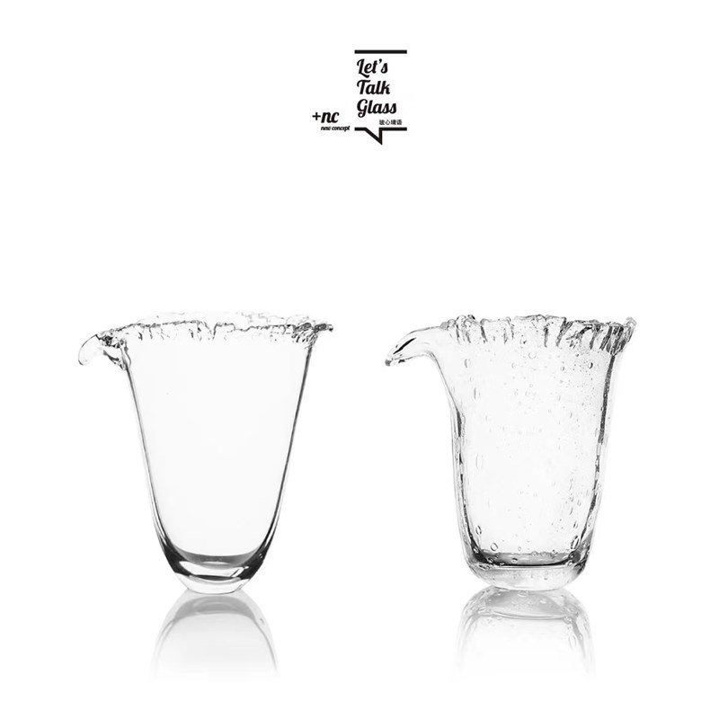 玻心璃语  春辙长款公道杯 耐热玻璃功夫茶具 手工匠人分茶器