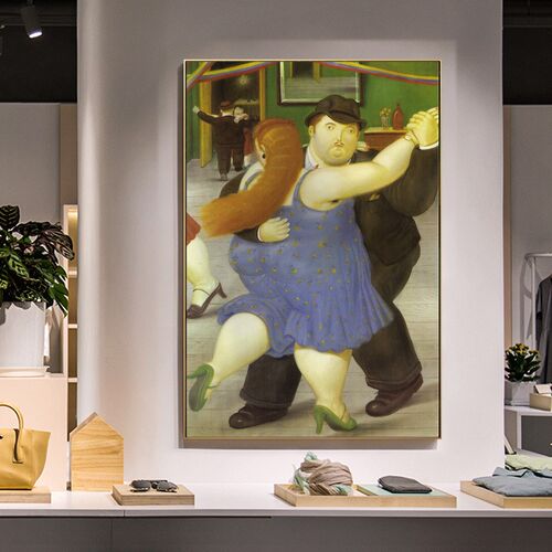 胖胖的蒙娜丽莎挂画 Fernando Botero 费尔南多波特罗装饰画客厅
