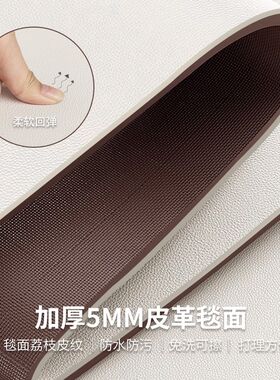 咖啡色入户门地垫耐脏免洗可迁P新C皮革进门口乔擦V居地毯可裁剪
