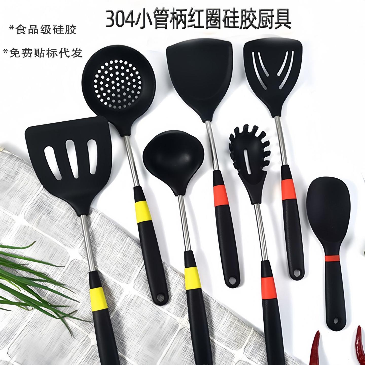 硅胶铲子不粘锅专用铲炒菜铲套装耐高温汤勺锅铲煎铲饭勺防烫设计