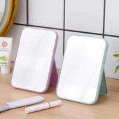 镜子学生宿舍化妆镜桌面随身高清台式 梳妆镜清新公主镜桌面可立