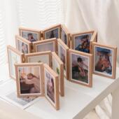 创意三联相框摆台屏风连体三折叠相框毕业洗照片相框生日礼物