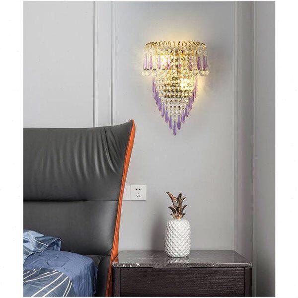 现货欧式时尚创意简约水晶壁灯书房客厅卧室床头过道背景墙灯具