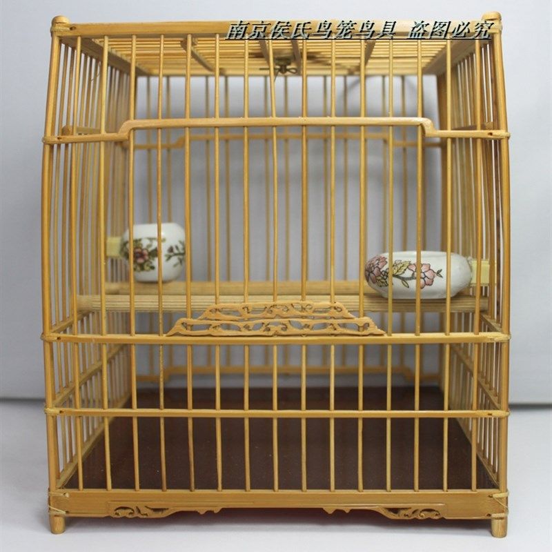 弦笼鸟具花眼鸟笼-绣眼绣门花脚扎鸟亮笼全配