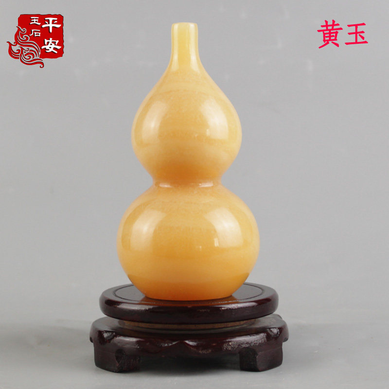 天然白玉葫芦招财纳居玄关摆件福福寿喜招财纳福开运家禄装饰品