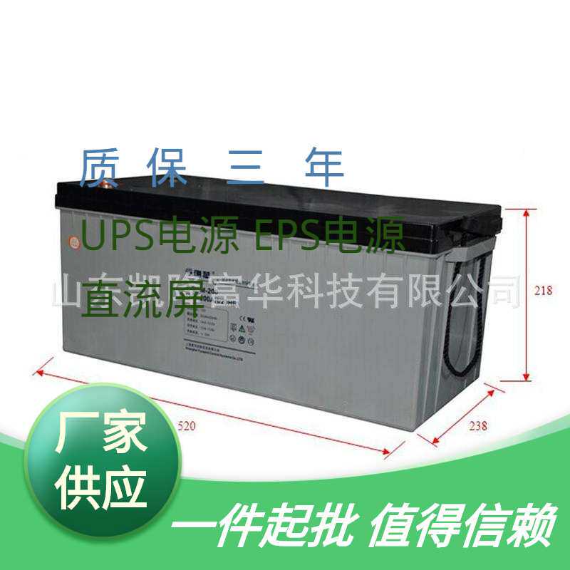 复华6-GFM-200太阳能直流屏机房UPS铅酸免维护电池12V200AH蓄电池