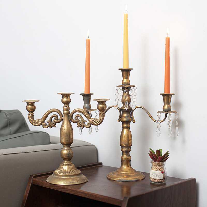 金属复古做旧欧式烛台铁艺花艺婚礼宴会摄影拍摄道具摆件装饰,3C数码配件,摄像机配件,淘宝优惠券,粉丝福利购,淘宝优惠卷