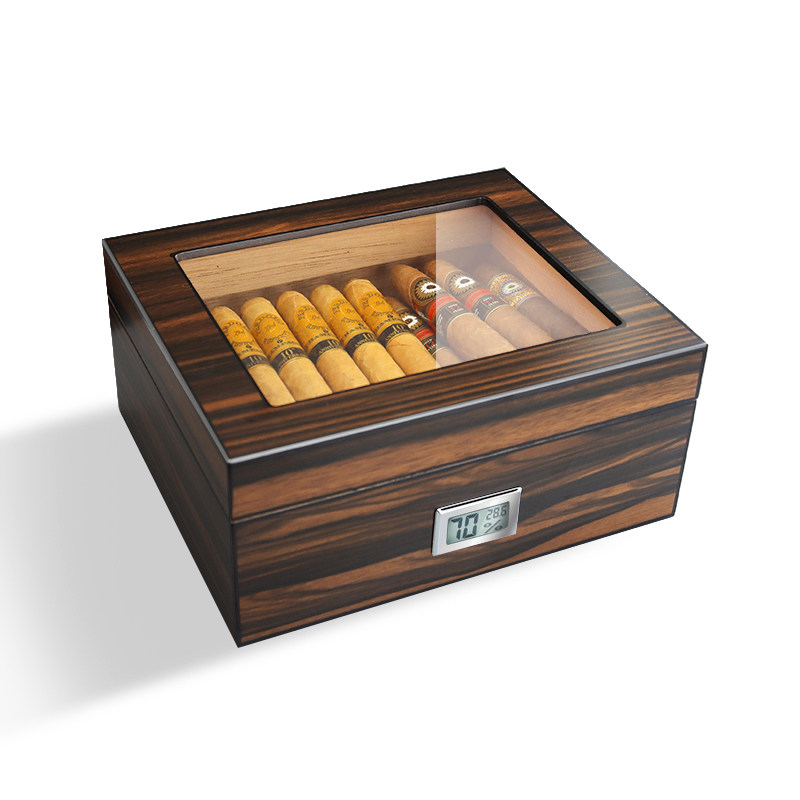 雪茄盒雪松木盒雪茄保湿盒大容量存储雪笳烟盒专业密封盒子50支装