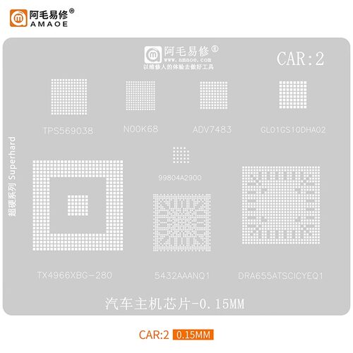 阿毛易修/CAR2植锡网/汽车主机芯片/DRA655ATSCICYEQ1/钢网