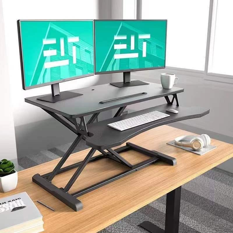站立笔记本升降电脑桌上办公台式显示器桌面折叠桌托架工作台直发