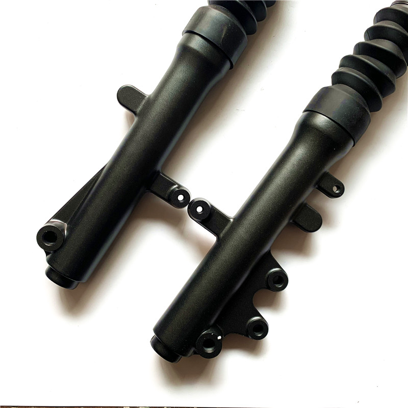适用轻骑器木UY125T前减震器 前避震铃叉前 碟刹前减震器总成黑色