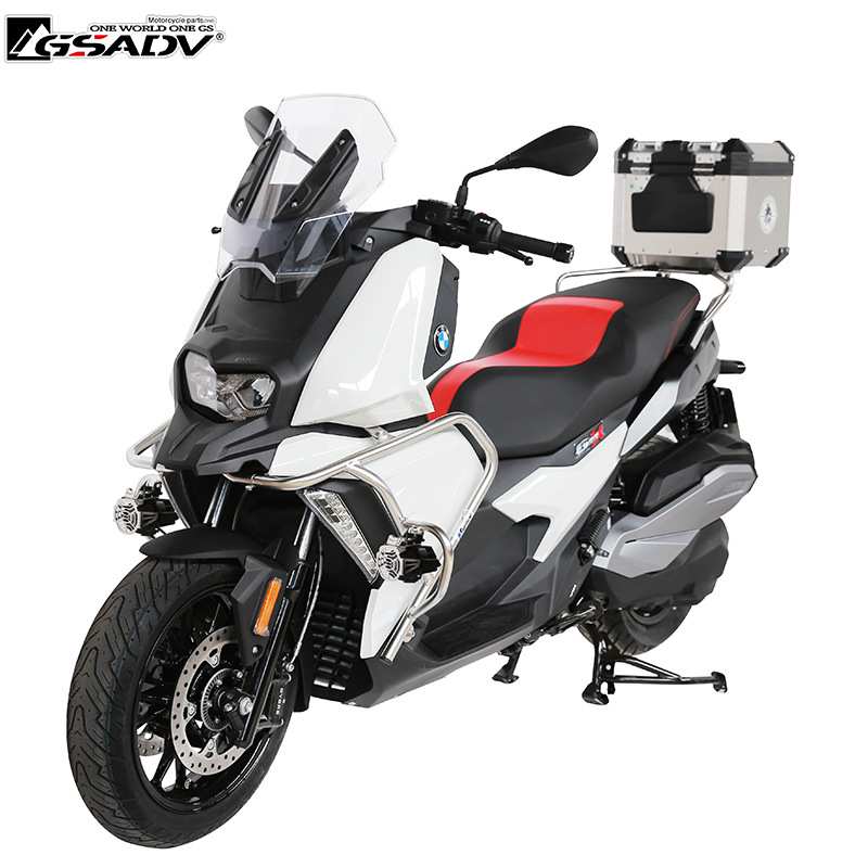 GSADV适用宝马C400X护杠C400GT保险杠防摔不锈钢改装原厂配件BMW