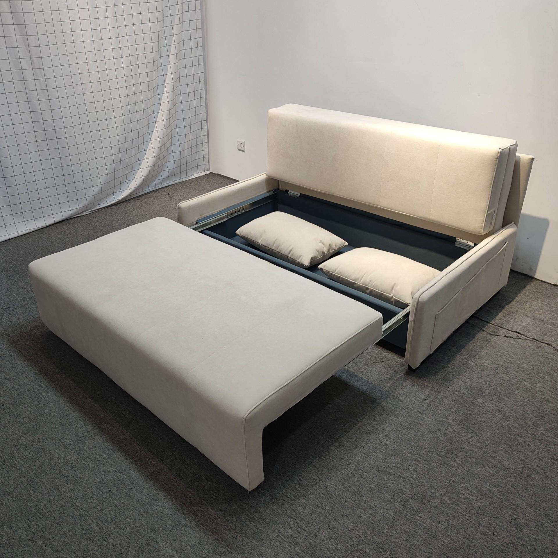 免洗科技绒布沙发床小户型多用能推拉两用沙发客厅公寓简约风梳化