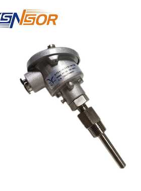 ZYSENSOR套管型温度传感器 PT1000管径9.5MM管长50MM 1/4*1/2螺纹