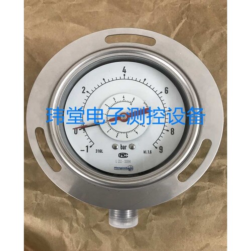 现货DIR100双针双管差压表-1...9bar德国Hengesbach