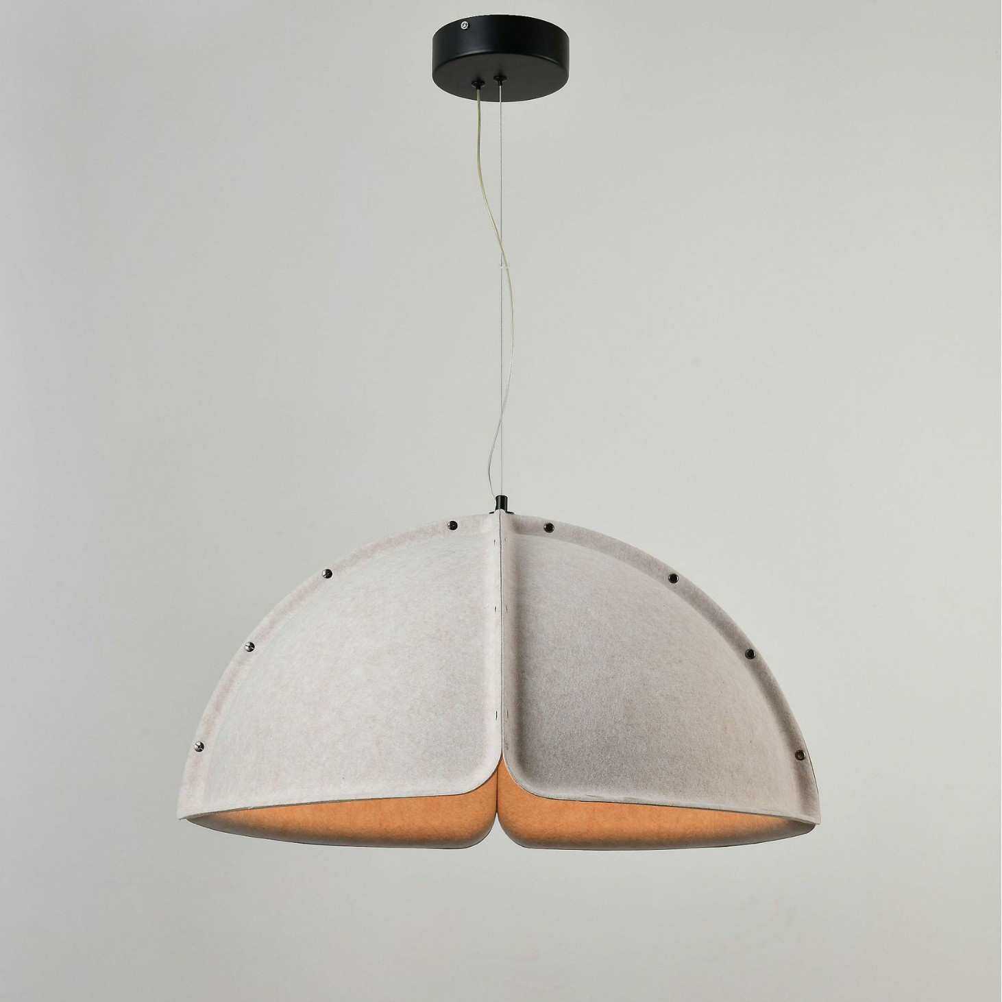 北欧氛围灯简餐厅客厅民宿吊灯毛毡造型创意半圆轻奢吸音吊灯