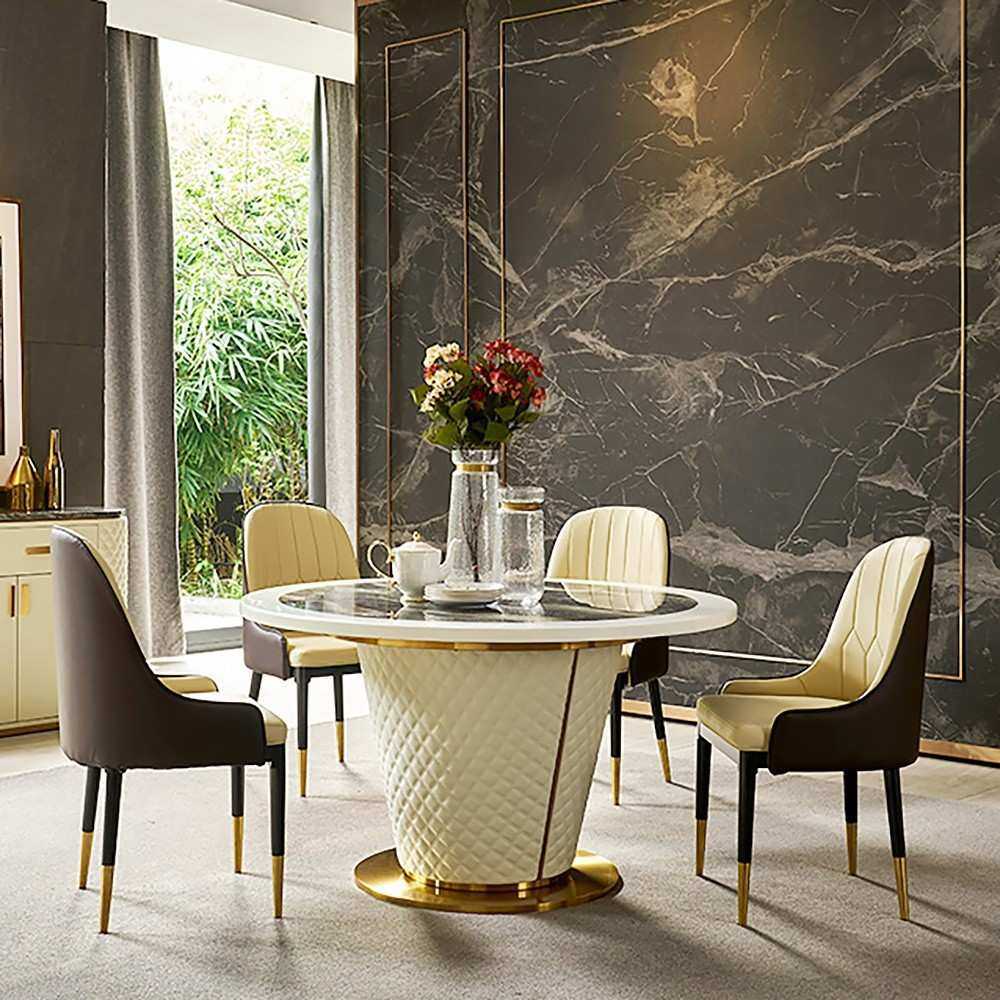 大理石圆桌港式后现代菱格皮艺钛金不锈钢意大利风格餐厅轻奢饭桌,模玩/动漫/周边/娃圈三坑/桌游,模型制作工具/辅料耗材,淘宝优惠券,粉丝福利购,淘宝优惠卷