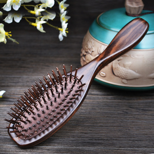 气垫梳头部经络按摩梳防静电气囊卷发梳脱发男女士专家用檀木梳子