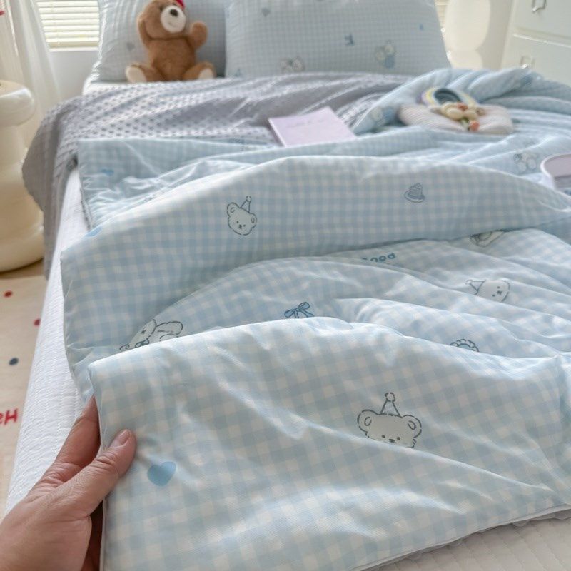 夏季凉感丝冰豆豆夏凉被非全纯棉空调被可机洗单双人夏被薄款被子,床上用品,化纤被,淘宝优惠券,粉丝福利购,淘宝优惠卷