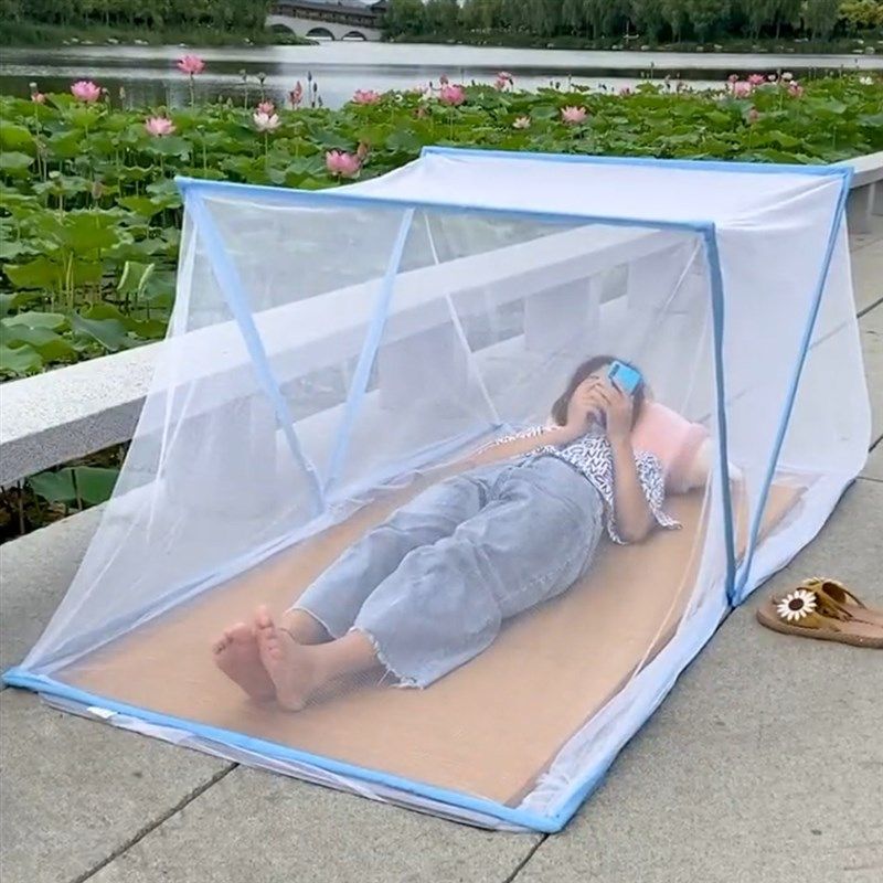 【整晚无纹叮】折叠蚊帐免安装便捷式家用学生宿舍蚊帐牢固便捷,床上用品,蚊帐,淘宝优惠券,粉丝福利购,淘宝优惠卷