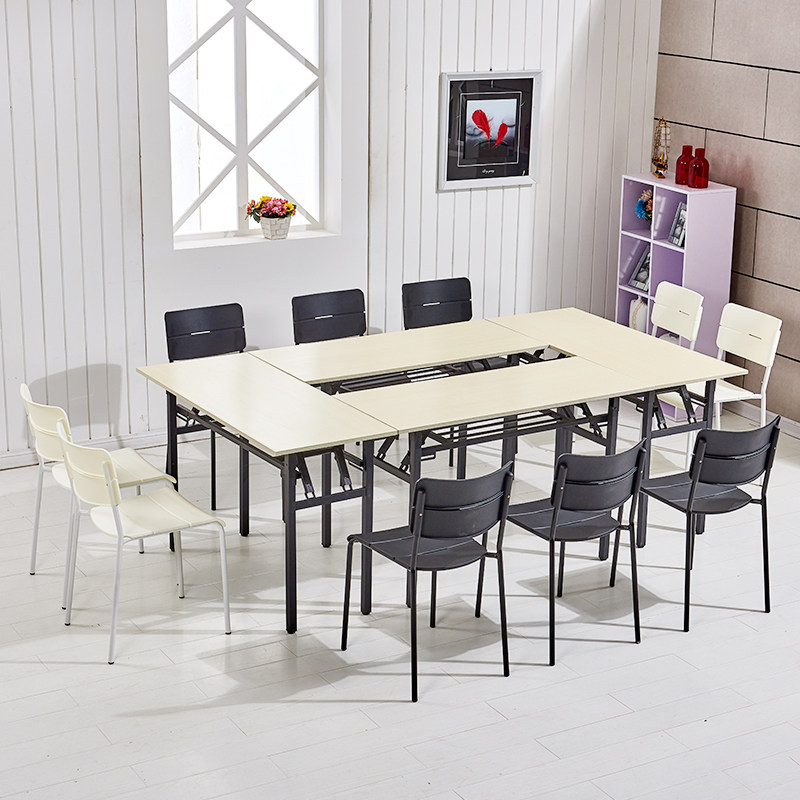 长方形折叠桌子简约培训桌会议办公桌简易家用电脑餐桌特价包邮