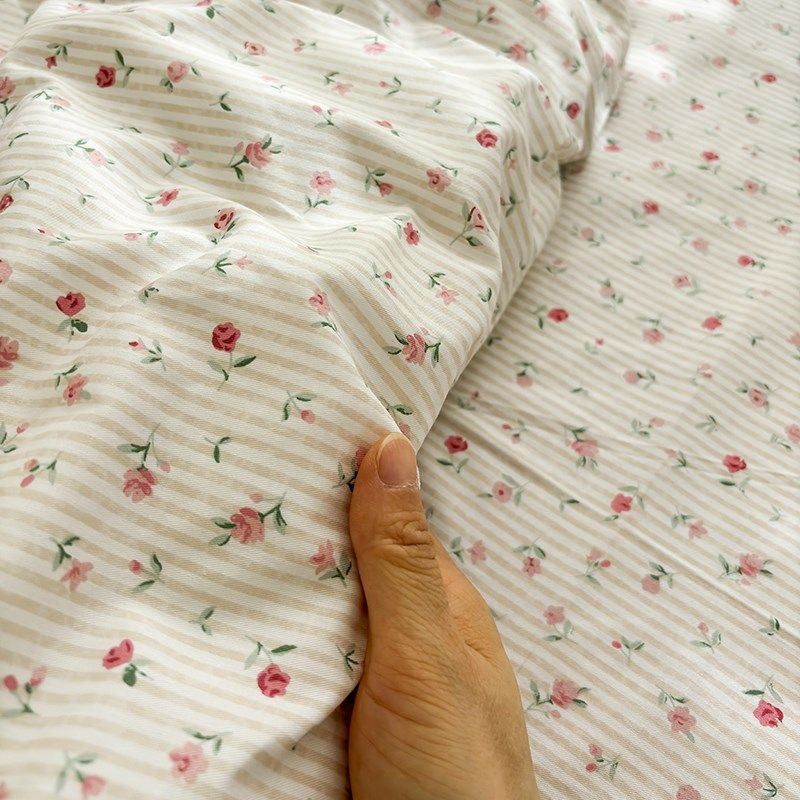 粉玫瑰四季纯棉床单单件100全棉加厚单人1.5m双人被单可配3四件套,床上用品,床单,淘宝优惠券,粉丝福利购,淘宝优惠卷