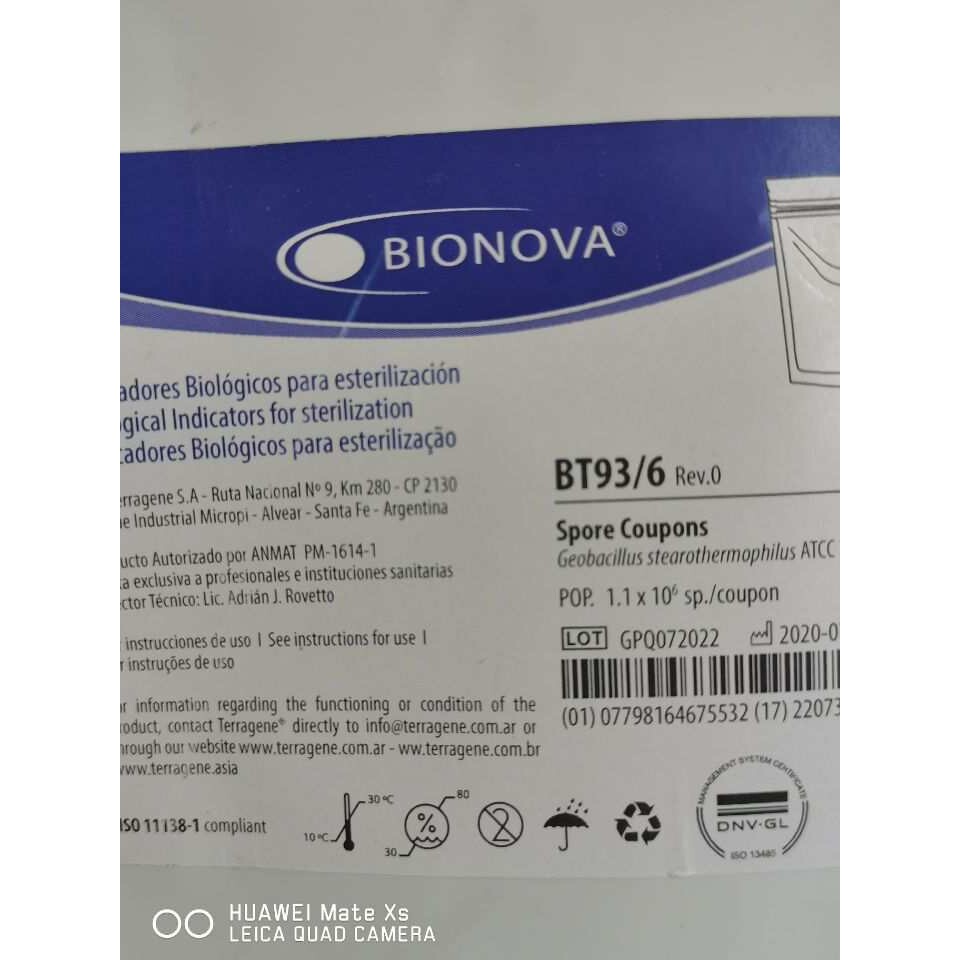 特锐BIONOVA 压力蒸汽灭菌生物指示剂BT20/6