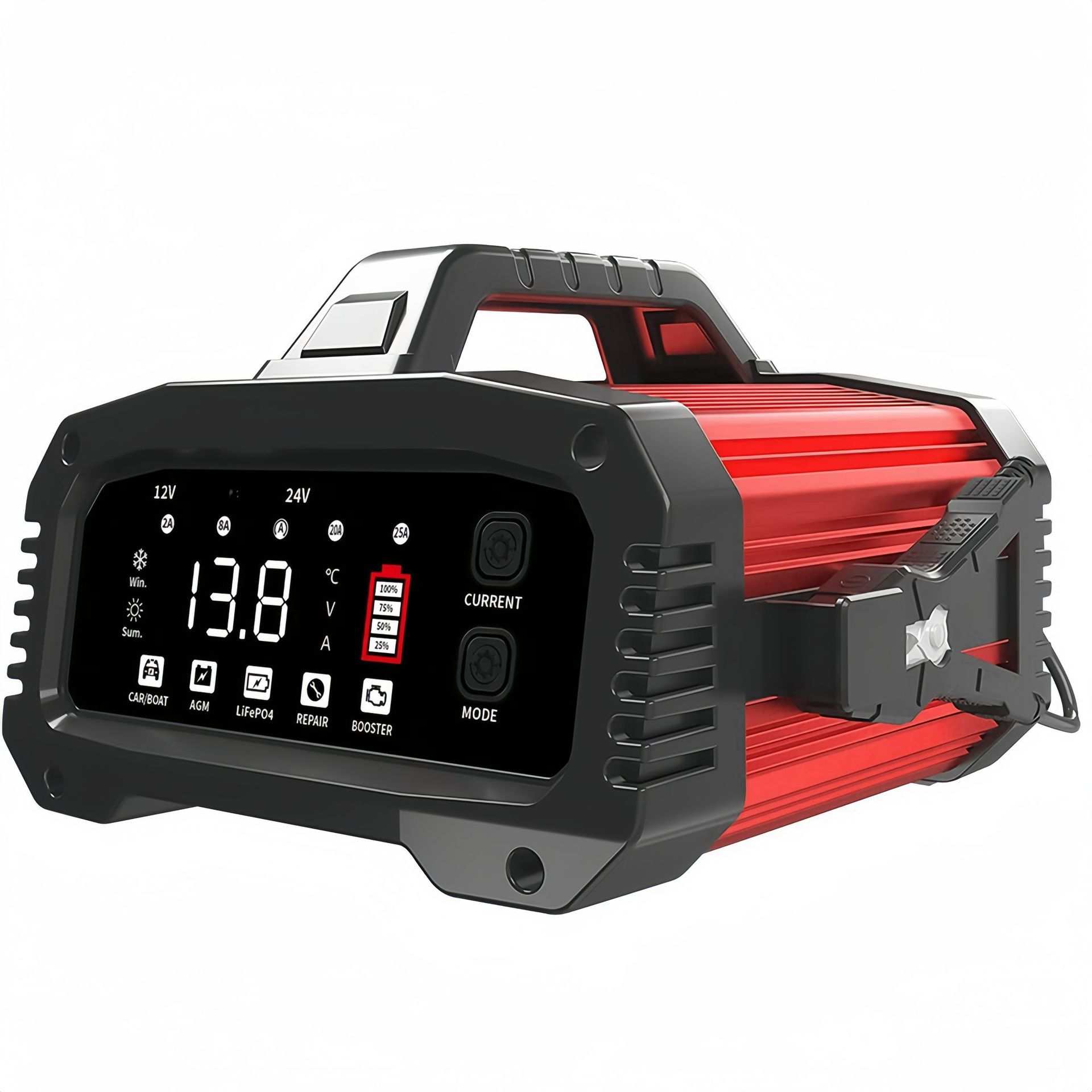 汽车电瓶充电机12V24V铁锂电池充电器 12V汽车辅助启动器