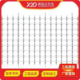 LED迷你豆网格屏柔性透明迷你豆网格屏全彩像素灯水晶烟花镜花宫