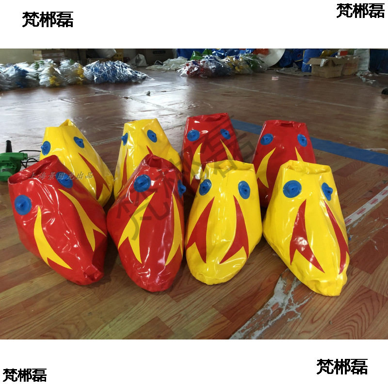 趣味运动会道具快递大脚鞋充气锤子一锤定音充气叠叠乐脚踏实地