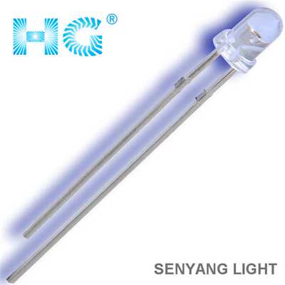 3MM白发蓝LED灯珠 低温高亮稳定一致性好 3000mcd F3蓝光灯珠