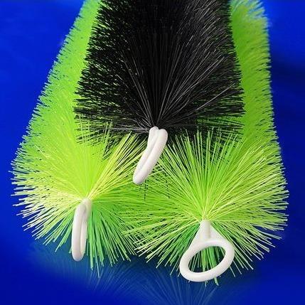 锦水族鲤鱼池毛刷底滤十字生化过滤毛刷304不锈钢绿色毛刷1箱50支
