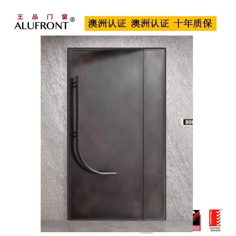 王品门窗高端定制别墅大门双开铸铝门防爆门不锈钢门自建房大门