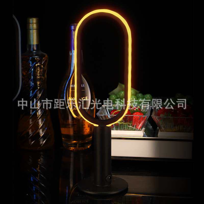 酒吧桌灯复古怀旧充电led吧台灯七彩发光小台灯可调光氛围灯