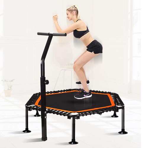 Trampoline儿童家用带吸盘跳跳床蹦蹦床弹力蹦床45英寸带升降扶手