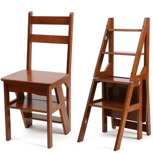 折叠梯子家用实木多功能四步梯登高梯梯凳室内登爬凳子折叠梯椅