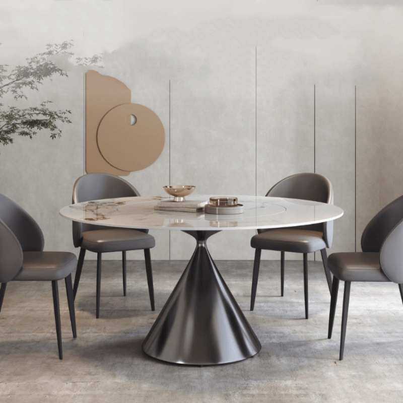 意式极简亮光岩板小蛮腰餐桌椅组合圆形灰钛高端家用转盘内嵌圆桌,模玩/动漫/周边/娃圈三坑/桌游,模型制作工具/辅料耗材,淘宝优惠券,粉丝福利购,淘宝优惠卷